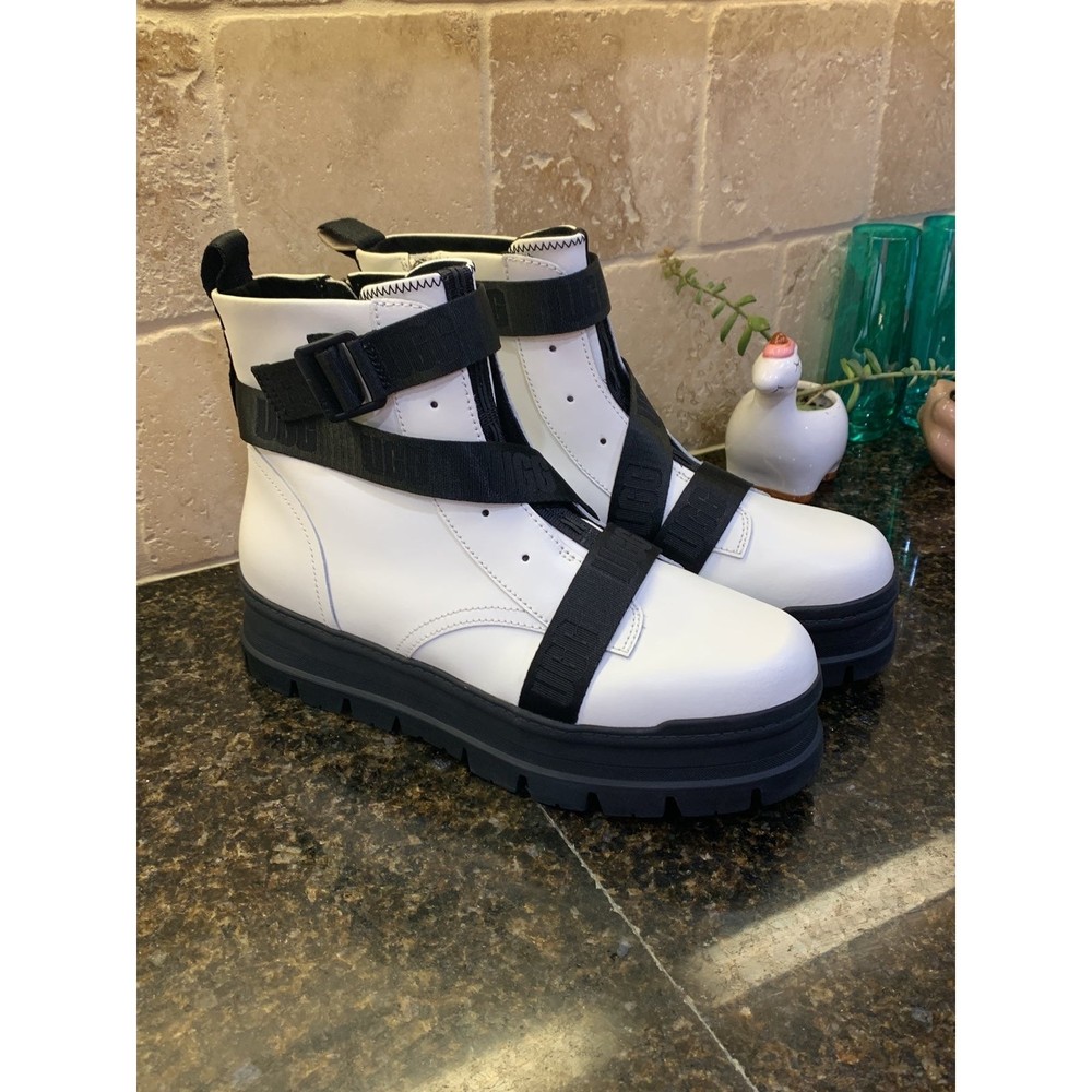 Ugg Sid Waterproof Leather Platform Combat Boots … - image 1